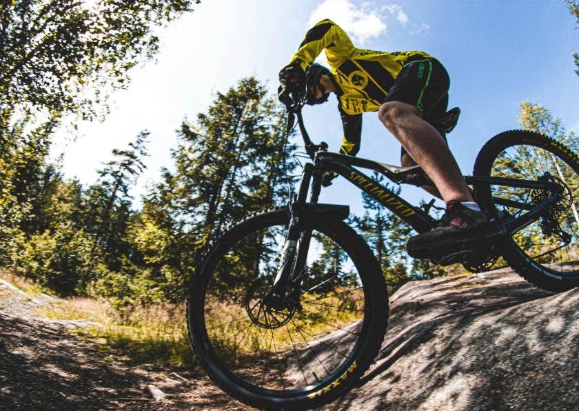 Nye mountainbikespor på skolens område